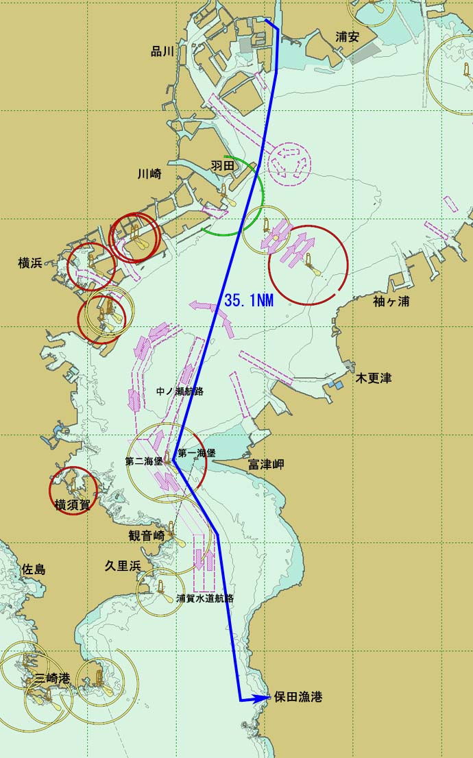 保田漁港クルージング航海図