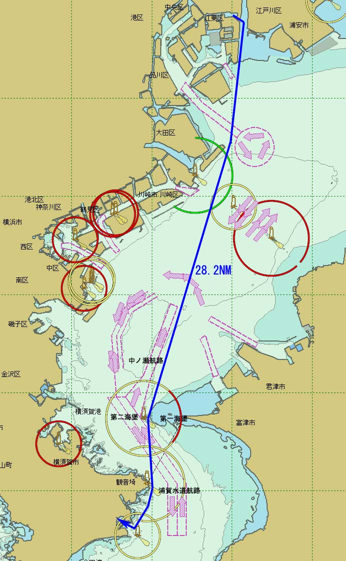 久里浜港クルージング航海図