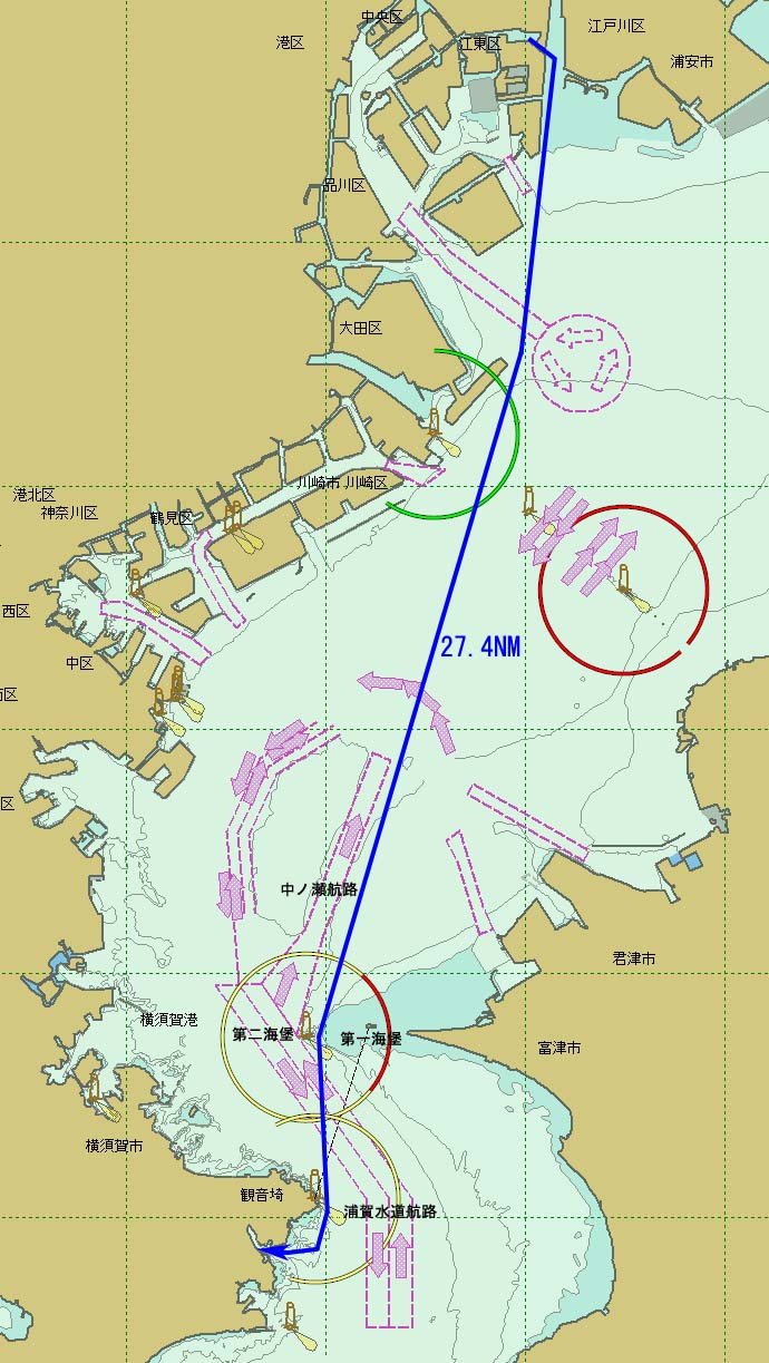 ヴェラシス（浦賀港）クルージング航海図