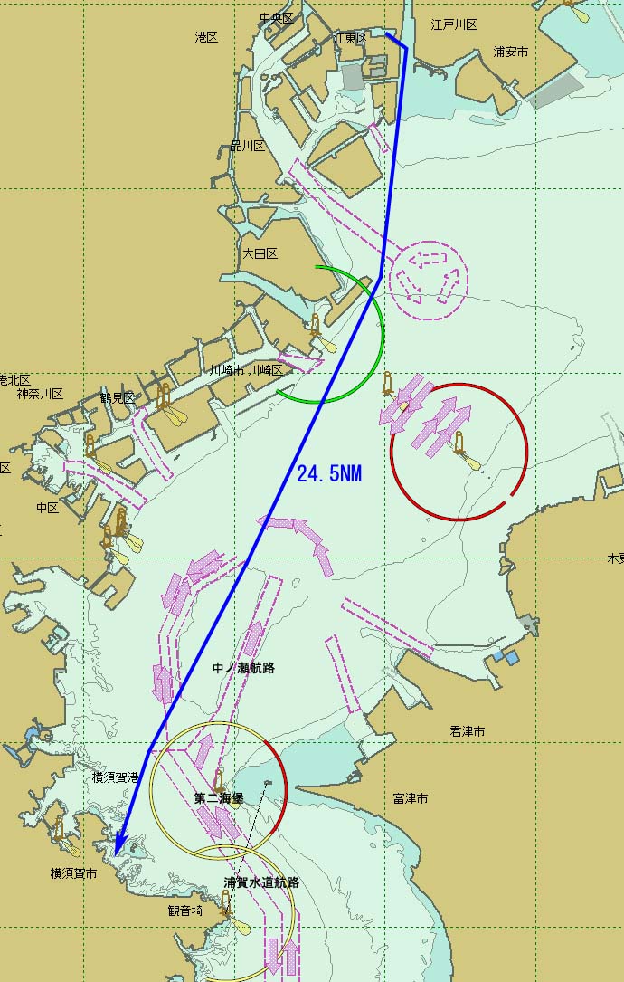 横須賀港クルージング航海図